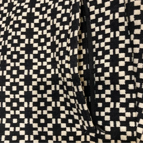 J. Crew Black & White Teddie Pants With Geometric Jacquard - Size 00 - Picture 9 of 13
